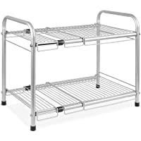 HOMFA Almacenaje bajo Fregadero con 2 Estantes Multifuncionales Estantería de Cocina bajo Fregadero de Acero Inoxidable…